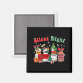Funny Santa Profol Silent Night Icu Nurses Merry C マグネット (正面/裏面)
