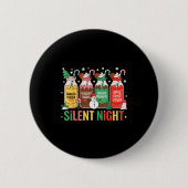 Funny Santa Profol Silent Night Icu Nurses Merry C 缶バッジ (正面)