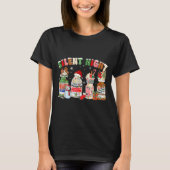 Funny Santa Profol Silent Night Icu Nurses Merry C Tシャツ (正面)