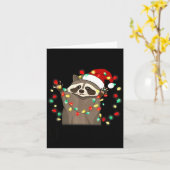 Funny Santa Racoon Overstimulated But Festive Xmas カード (黄色い花)