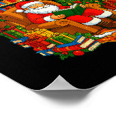 Funny Santa Reading 67 Meme Tee Christmas Teacher  ポスター (角)