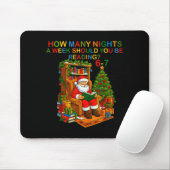 Funny Santa Reading 67 Meme Tee Christmas Teacher マウスパッド (マウス)