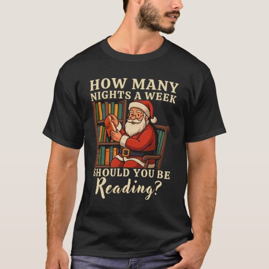 Funny Santa Reading 67 Meme Tee Christmas Teacher  Tシャツ (正面)