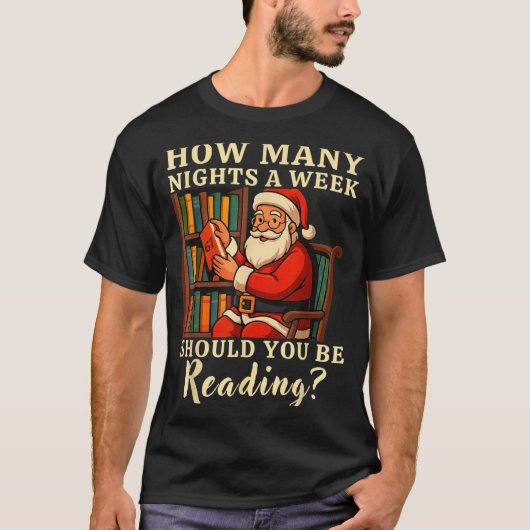 Funny Santa Reading 67 Meme Tee Christmas Teacher  Tシャツ (正面)