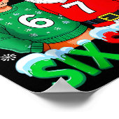 Funny Santa Reindeer 6 7 Christmas Meme Six Seven  ポスター (角)
