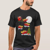 Funny Santa Riding Hermit Crab Christmas Lighting Tシャツ (正面)