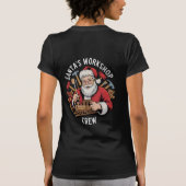 Funny Santa’s Workshop Crew Christmas Helper Tシャツ (裏面)