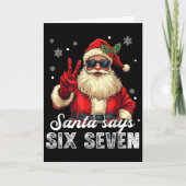 Funny Santa Says Six Seven Christmas 67 Meme Xmas  カード (正面)