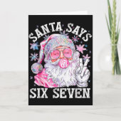 Funny Santa Says Six Seven Christmas 67 Meme Xmas  カード (正面)