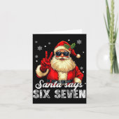 Funny Santa Says Six Seven Christmas 67 Meme Xmas  カード (正面)