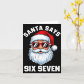 Funny Santa Says Six Seven Christmas 67 Meme Xmas  カード (黄色い花)