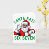 Funny Santa Says Six Seven Christmas 67 Meme Xmas  カード (黄色い花)