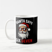Funny Santa Says Six Seven Christmas 67 Meme Xmas  コーヒーマグカップ (左)