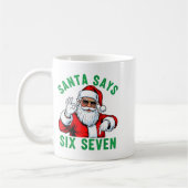 Funny Santa Says Six Seven Christmas 67 Meme Xmas  コーヒーマグカップ (左)