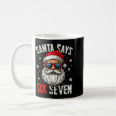 Funny Santa Says Six Seven Christmas 67 Meme Xmas コーヒーマグカップ (左)