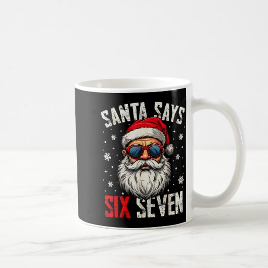 Funny Santa Says Six Seven Christmas 67 Meme Xmas コーヒーマグカップ (右)