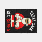 Funny Santa Says Six Seven Christmas 67 Meme Xmas  フリースブランケット (正面(横))