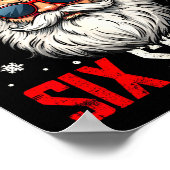Funny Santa Says Six Seven Christmas 67 Meme Xmas  ポスター (角)