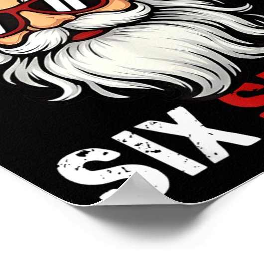 Funny Santa Says Six Seven Christmas 67 Meme Xmas  ポスター (角)