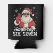 Funny Santa Says Six Seven Christmas 67 Meme Xmas 缶クーラー (正面)