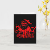 Funny Santa Says Six Seven Xmas 6 7 Meme Christmas カード (黄色い花)