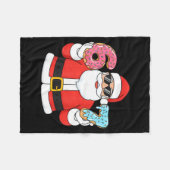 Funny Santa Six Seven 67 Ice Cream Drip Christmas  フリースブランケット (正面(横))