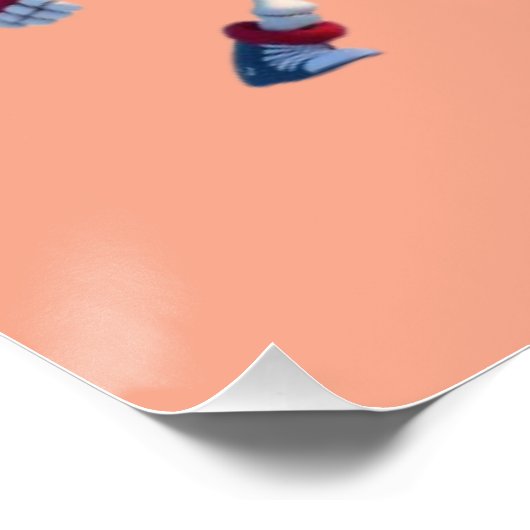 Funny Santa Skeletons Having a Snowball Fight  ポスター (コーナー)