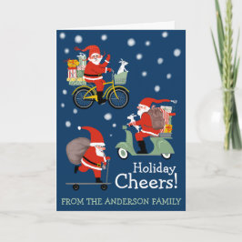 Funny Santa Special Delivery holiday カード