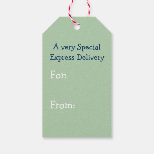 Funny Santa Special Delivery holiday ギフトタグ (裏面)