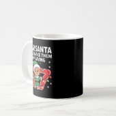 Funny Santa Stop 67 Gingerbread Six Seven Meme  コーヒーマグカップ (正面左)