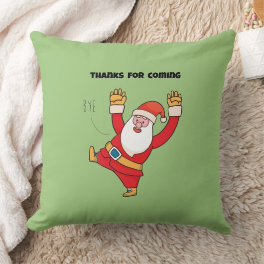 Funny santa thanks for coming クッション (ブランケット)