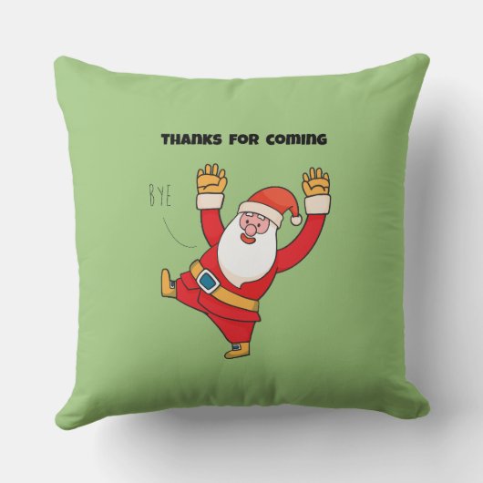 Funny santa thanks for coming クッション (裏面)
