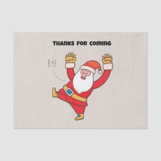 Funny santa thanks for coming 薄葉紙 (正面)