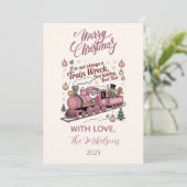 Funny Santa Train Wreck Christmas シーズンカード (スタンド正面)