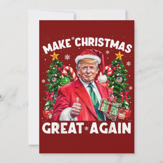 Funny Santa Trump Gift | Trump Christmas シーズンカード (正面)