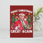 Funny Santa Trump Gift | Trump Christmas シーズンカード (スタンド正面)