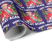 Funny Santa Trump Gift Wrap ラッピングペーパー (ロールコーナー)
