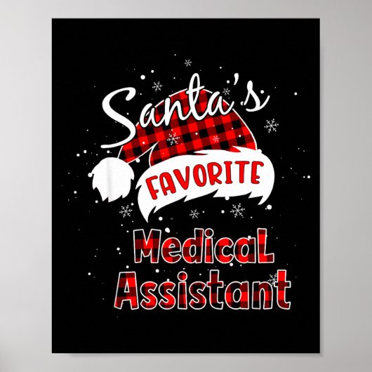 Funny Santa's Favorite Medical Istant Christmas Pa ポスター (正面)