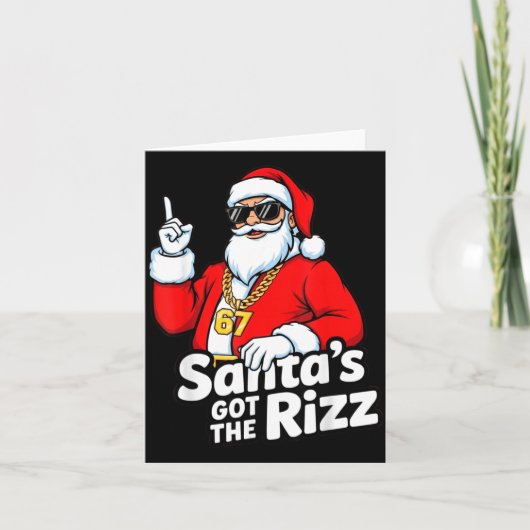 Funny Santa's Got The Rizz Christmas Meme 67  カード (正面)