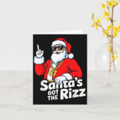 Funny Santa's Got The Rizz Christmas Meme 67  カード (黄色い花)