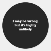 Funny Sarcasm ラウンドシール (正面)