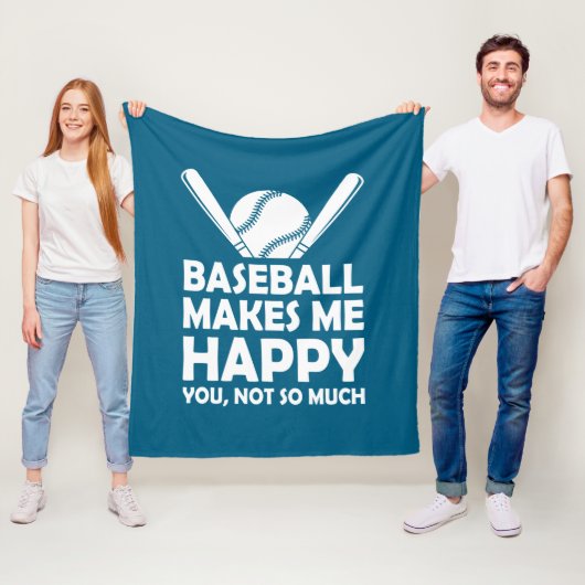 Funny sarcasm Baseball lovers word art  フリースブランケット (インサイチュ)