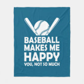 Funny sarcasm Baseball lovers word art  フリースブランケット (正面)