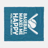 Funny sarcasm Baseball lovers word art  フリースブランケット (正面(横))