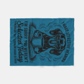 Funny Sarcasm Humor Dachshund Dog I Have Selective フリースブランケット (正面(横))