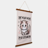 Funny sarcasm kitten word art 吊り下げ型タペストリー (傾斜あり)