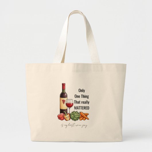 Funny sarcasm witty humor tote bag ラージトートバッグ (正面)