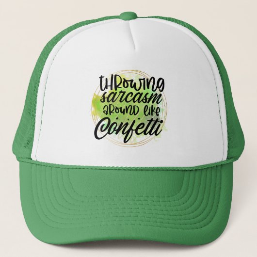 Funny sarcasm word art confetti キャップ (正面)