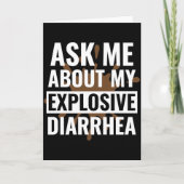 Funny Sarcastic Ask Me About My Explosive Diarrhea カード (正面)