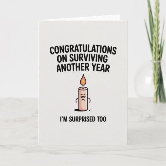 Funny Sarcastic Birthday Card for men カード (正面)